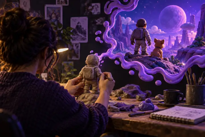 Claymation transformation effect