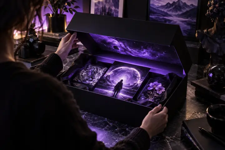 Product unboxing advertisement