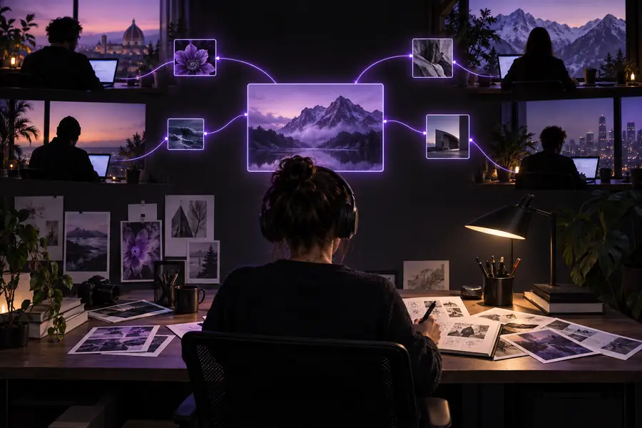 Verfeinertes visuelles Konzept mit einem klareren Motiv und einer deutlicheren Atmosphäre