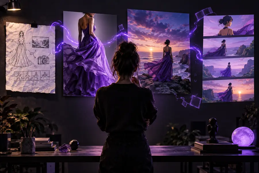 Refined AI artwork showing a more directed visual concept